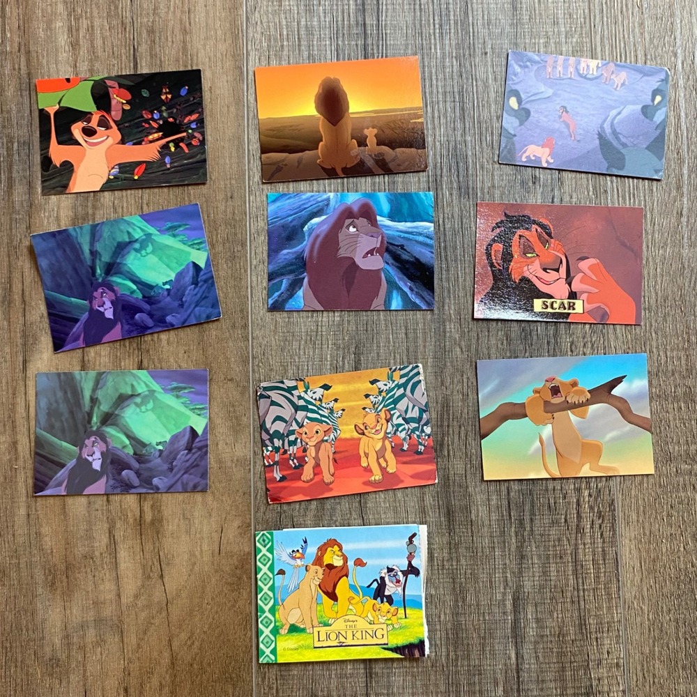 Vintage 1994 SkyBox Disney The Lion King Trading Card Lot 10 Cards Simba Scar